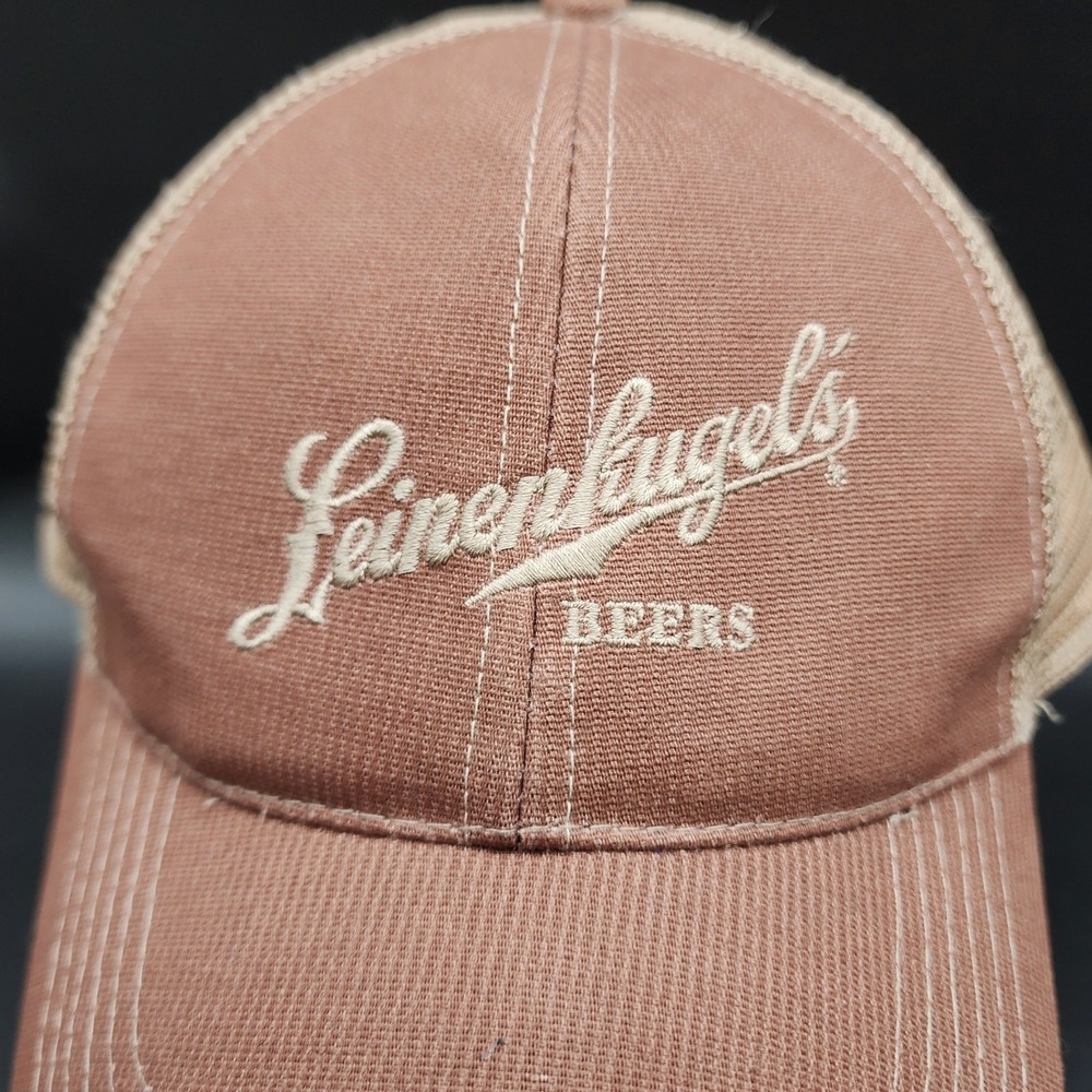 Leinenkugels OS Brown Trucker Hat Mesh Back Beer Brewery Logo Adjustable Cap Hat